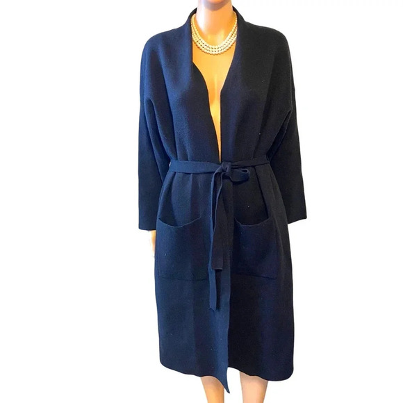Tahari Soft Cozy Casual Stretch Open Cardigan Robe Women Plus Size 1X Pocket - Picture 1 of 7